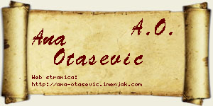 Ana Otašević vizit kartica